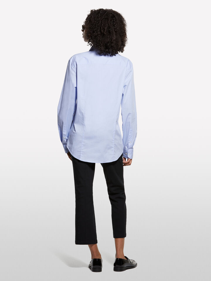 Light blue slim fit shirt - women's shirts - Light Blue | Sisley image number 2